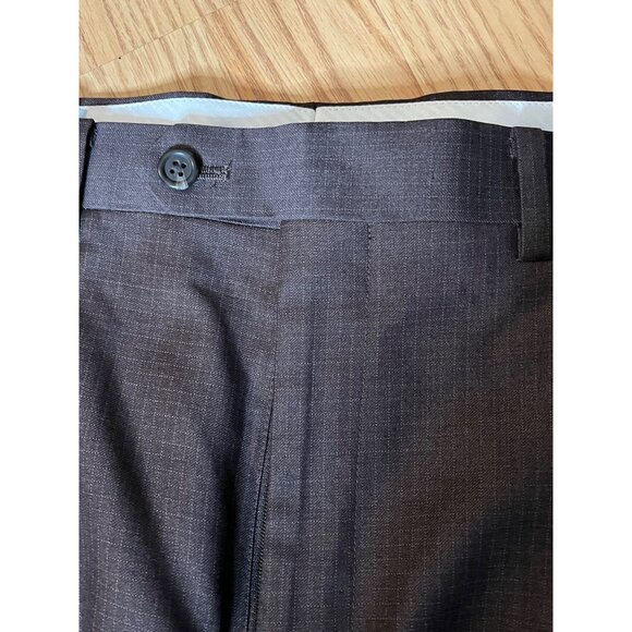 Ralph Lauren Men's Dress Pants 33X32 Polyester Viscose Brown Check - Picture 2 of 8